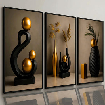 3 pirasong Modernong Floral Wall Art Decor Nordic Aesthetic na Dekorasyong Pader na Bulaklak Minimalist na Dekorasyon sa Bahay