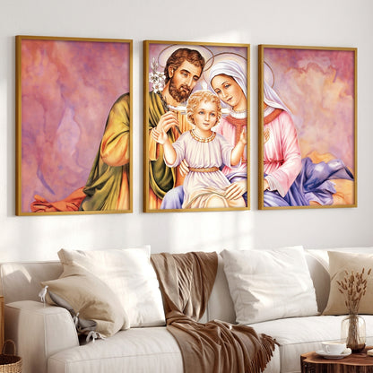 Ang Huling Hapunan Catholic Wall Art - Walang Frame na Relihiyosong Palamuti sa Bahay para sa Sala