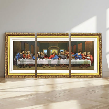 Ang Huling Hapunan Catholic Wall Art - Walang Frame na Relihiyosong Palamuti sa Bahay para sa Sala