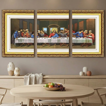 Ang Huling Hapunan Catholic Wall Art - Walang Frame na Relihiyosong Palamuti sa Bahay para sa Sala