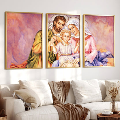 Ang Huling Hapunan Catholic Wall Art - Walang Frame na Relihiyosong Palamuti sa Bahay para sa Sala