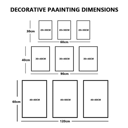 3pcs Golden Money Tree Wall Frame Decoration Wealth Tree Living Room Decoration Painting