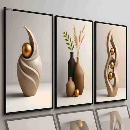 Wall Decoration Minimalist Vases Floral Motifs Diverse Styles Zen-inspired Aesthetic Art Display