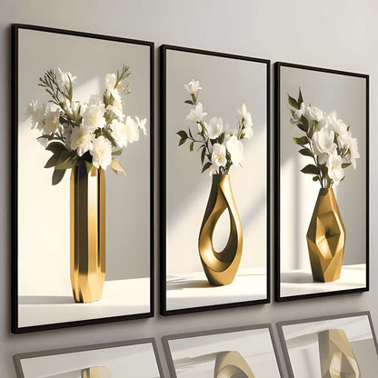 Wall Decoration Minimalist Vases Floral Motifs Diverse Styles Zen-inspired Aesthetic Art Display