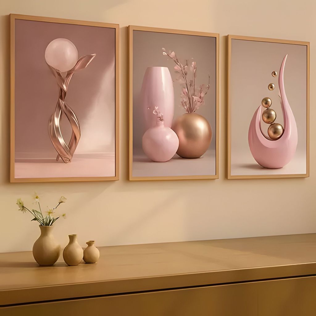 Wall Decoration Minimalist Vases Floral Motifs Diverse Styles Zen-inspired Aesthetic Art Display