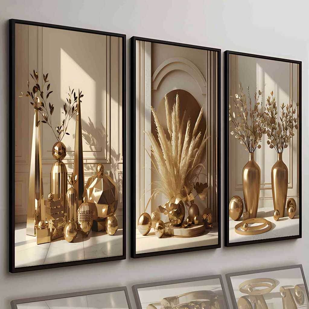 Aesthetic Floral Wall Art Set (3 Pcs) - Minimalist Team Kahoy Decor