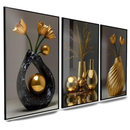 Wall Decoration Minimalist Vases Floral Motifs Diverse Styles Zen-inspired Aesthetic Art Display