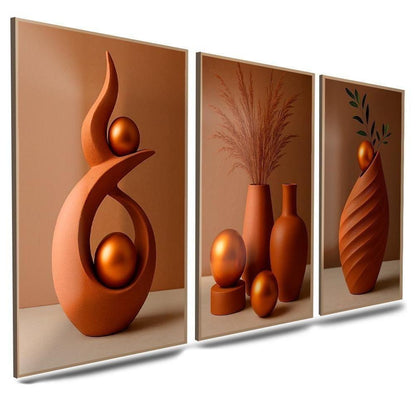 Wall Decoration Minimalist Vases Floral Motifs Diverse Styles Zen-inspired Aesthetic Art Display